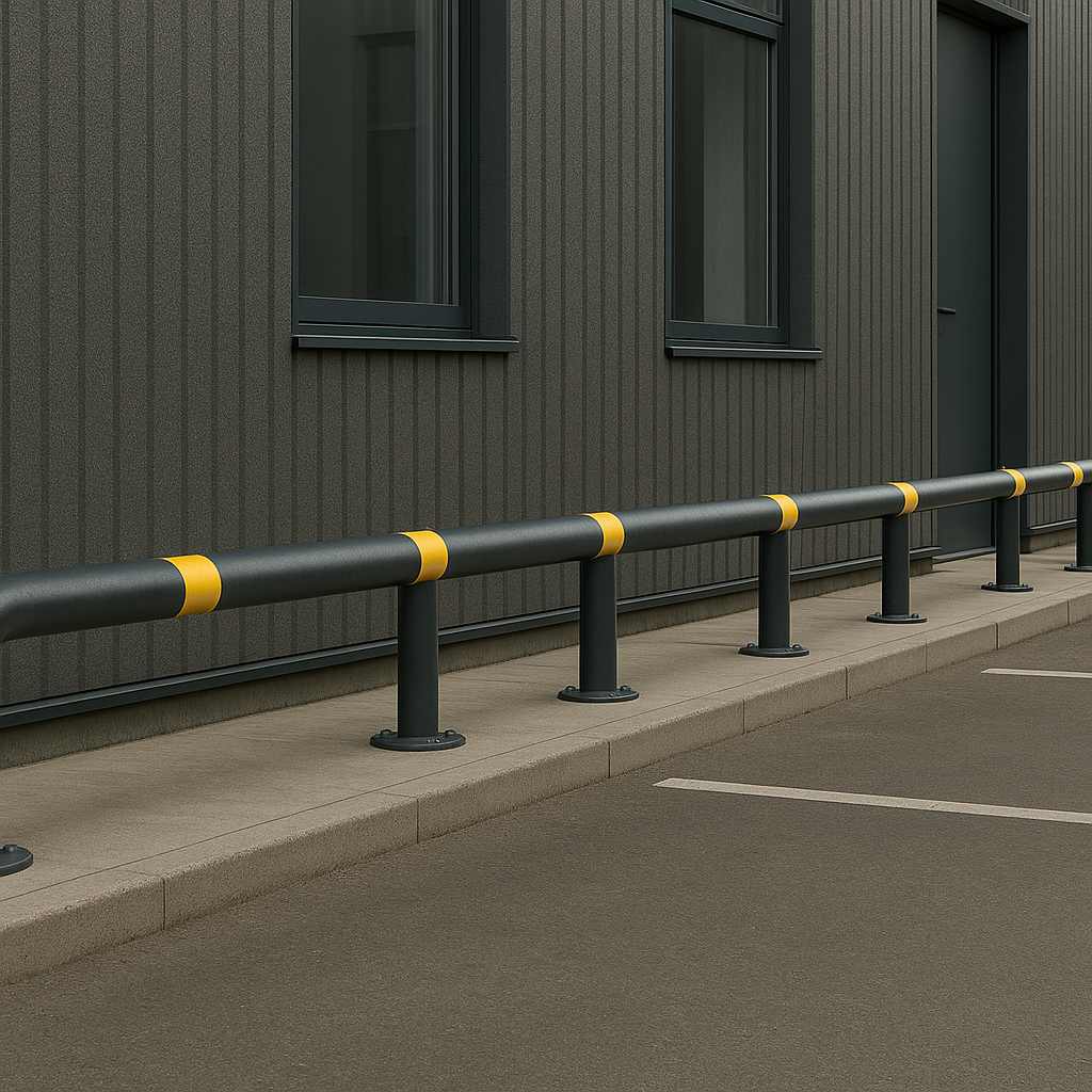 Линейные отбойники вдоль фасада
