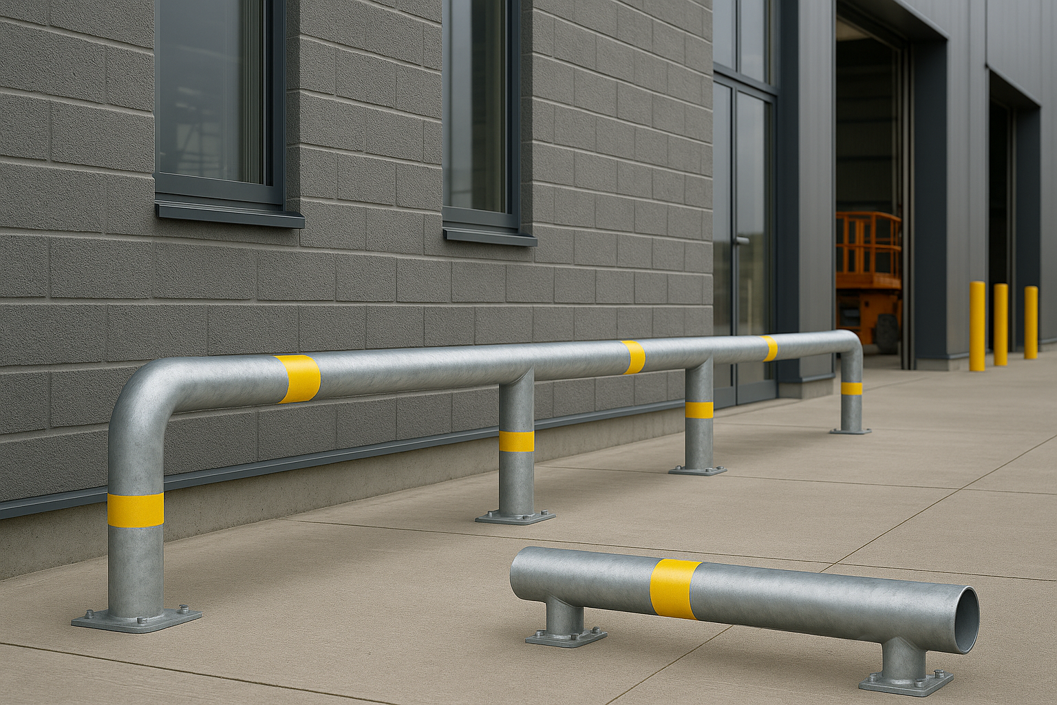 Отбойники в складской зоне